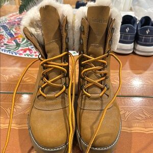 Timberland booties fawn color